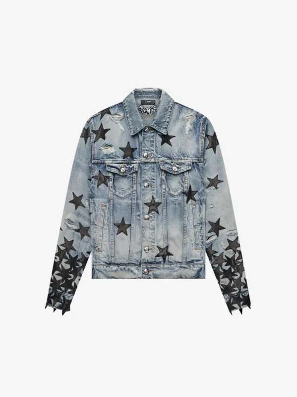 CHEMIST LEATHER STAR TRUCKER - CLAY INDIGO / BLACK sold by AMIRI
