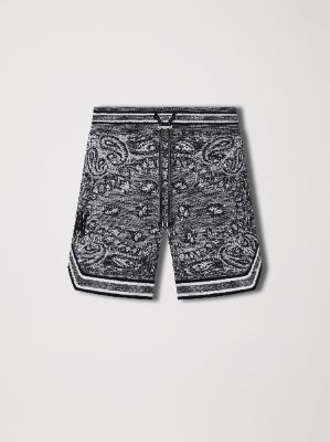 SPACE DYE BANDANA SHORTS - BLACK made by AMIRI