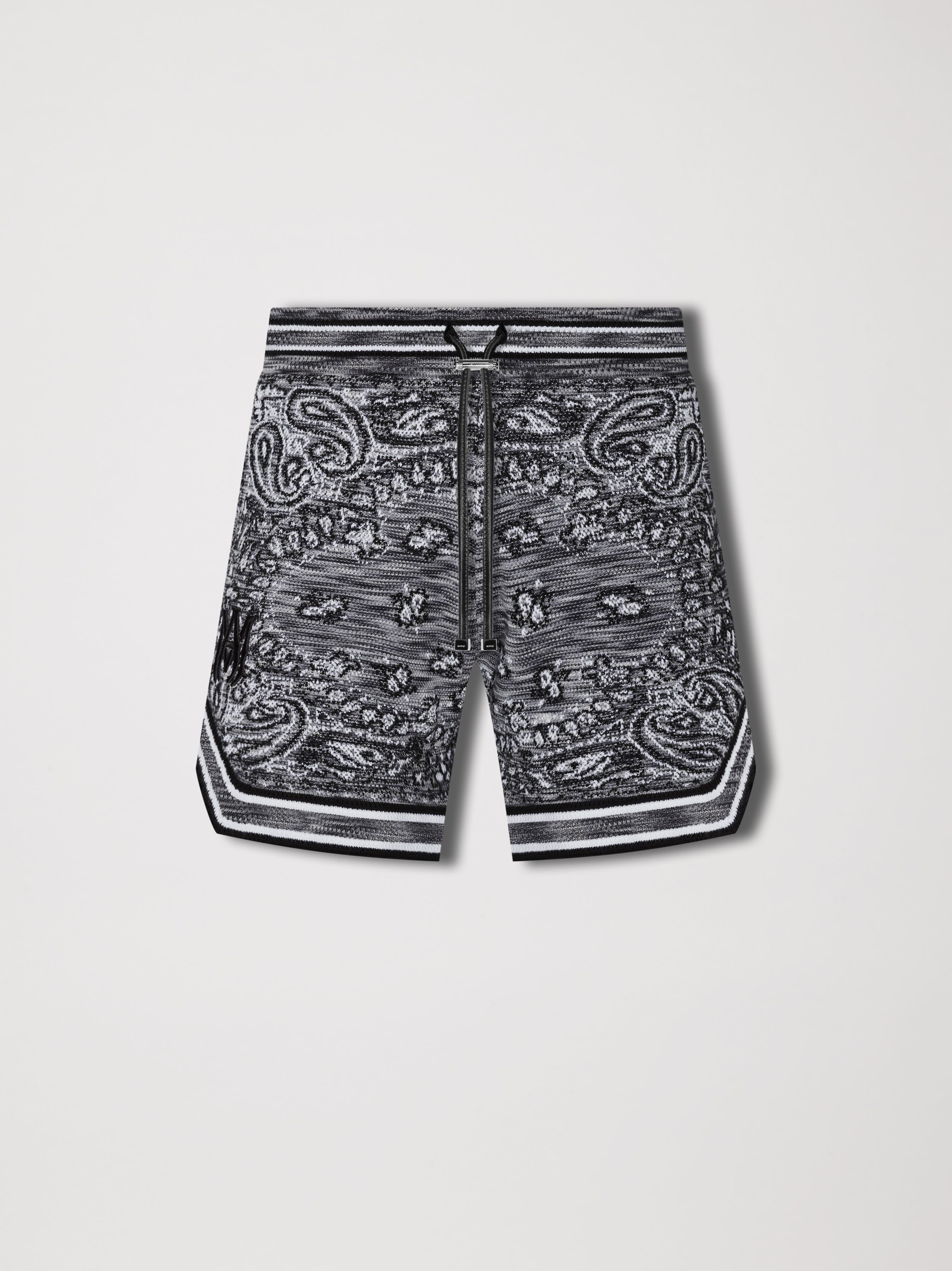 SPACE DYE BANDANA SHORTS - BLACK sold by AMIRI