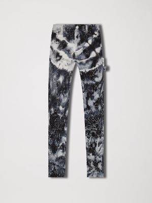 CRACKED TIE DYE CARPENTER JEAN - BLACK OD made by AMIRI