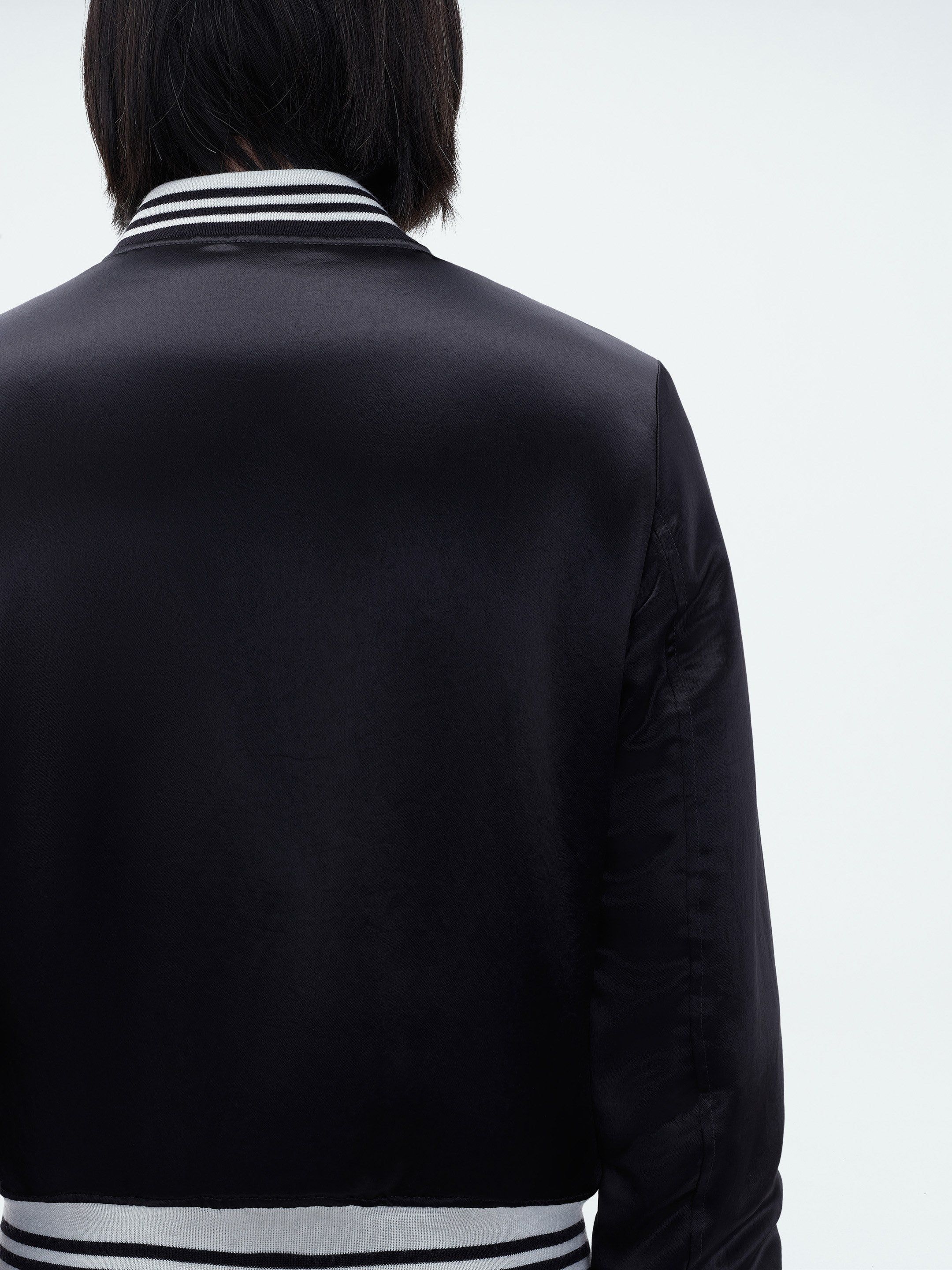 SATIN VARSITY JACKET - BLACK sold by AMIRI product image thumbnail 7