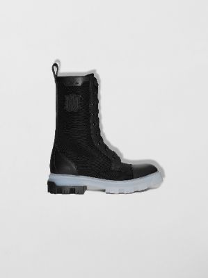 WOMEN - MILITARY COMBAT BOOT - BLACK / TRANSPARENT sold by AMIRI