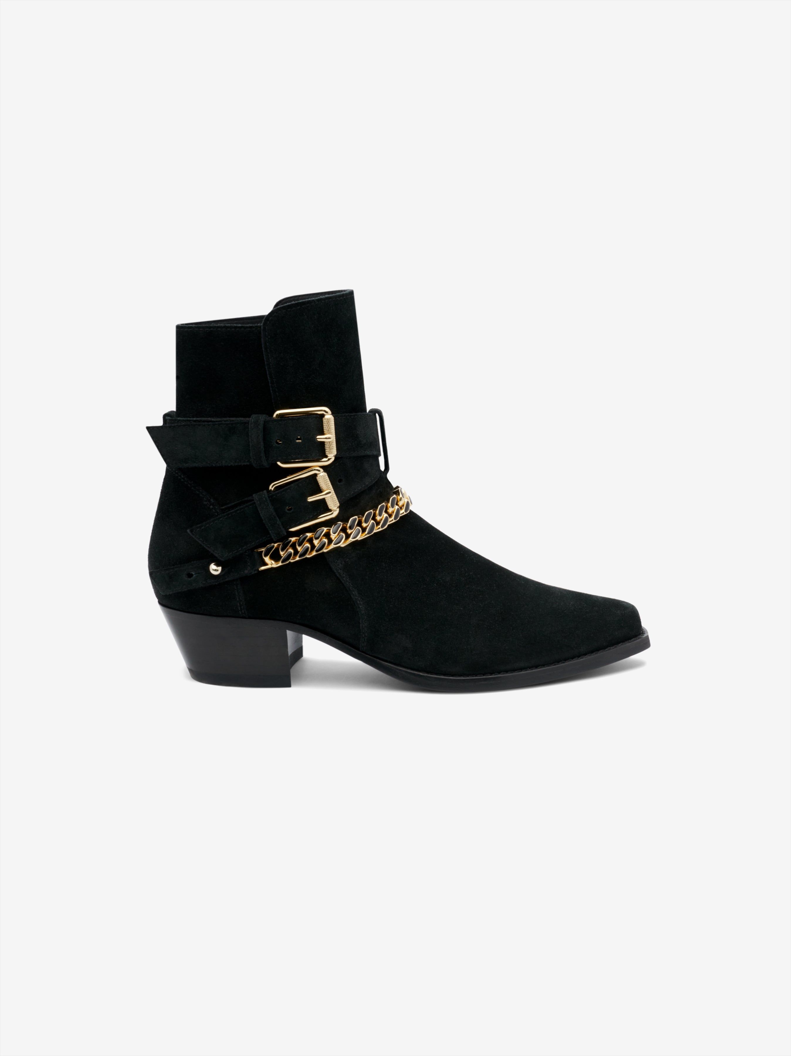 Suede Jodhpur Chain Boot - Black sold by AMIRI