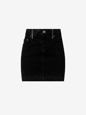 HIGH WAISTED SKIRT / LEATHER BACK - ANTIQUE BLACK made by AMIRI