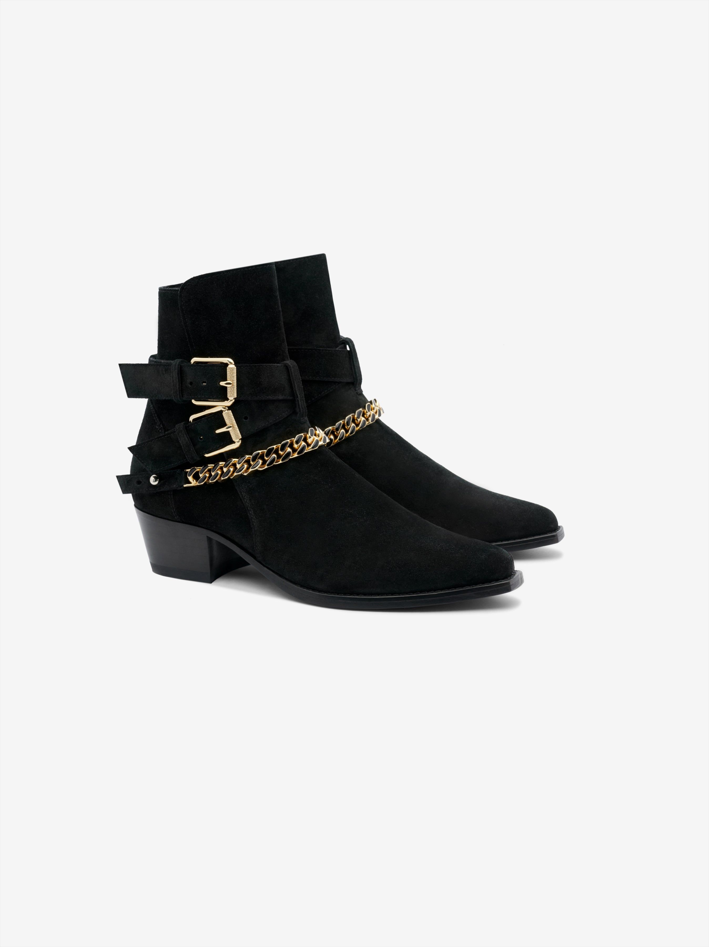 Suede Jodhpur Chain Boot - Black sold by AMIRI product image thumbnail 2