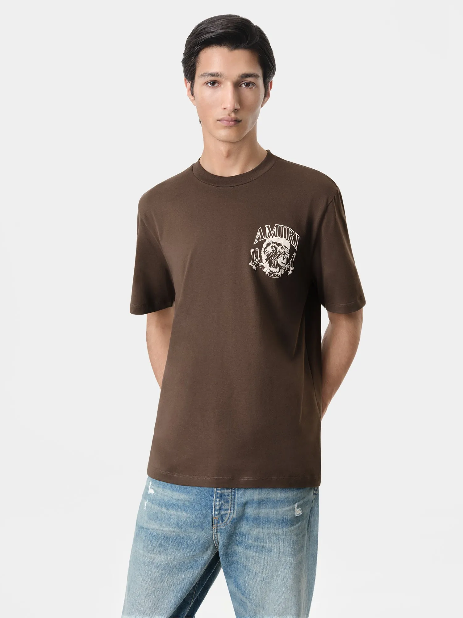 LION OUTLINE TEE - Dark Brown sold by AMIRI product image thumbnail 2