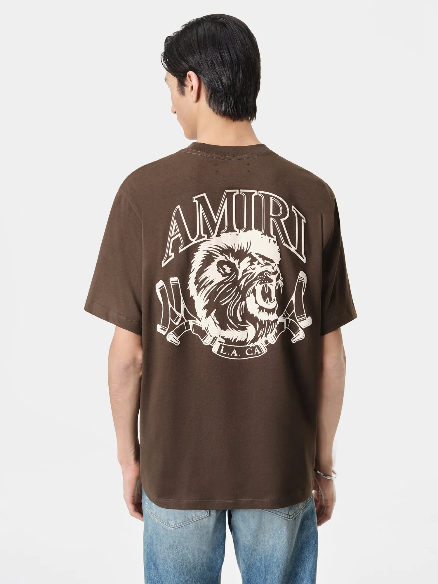 LION OUTLINE TEE - Dark Brown sold by AMIRI product image thumbnail 3