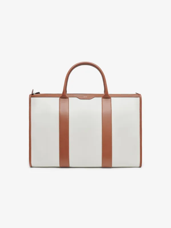 LEATHER WEEKENDER - OATMEAL / IVORY sold by AMIRI
