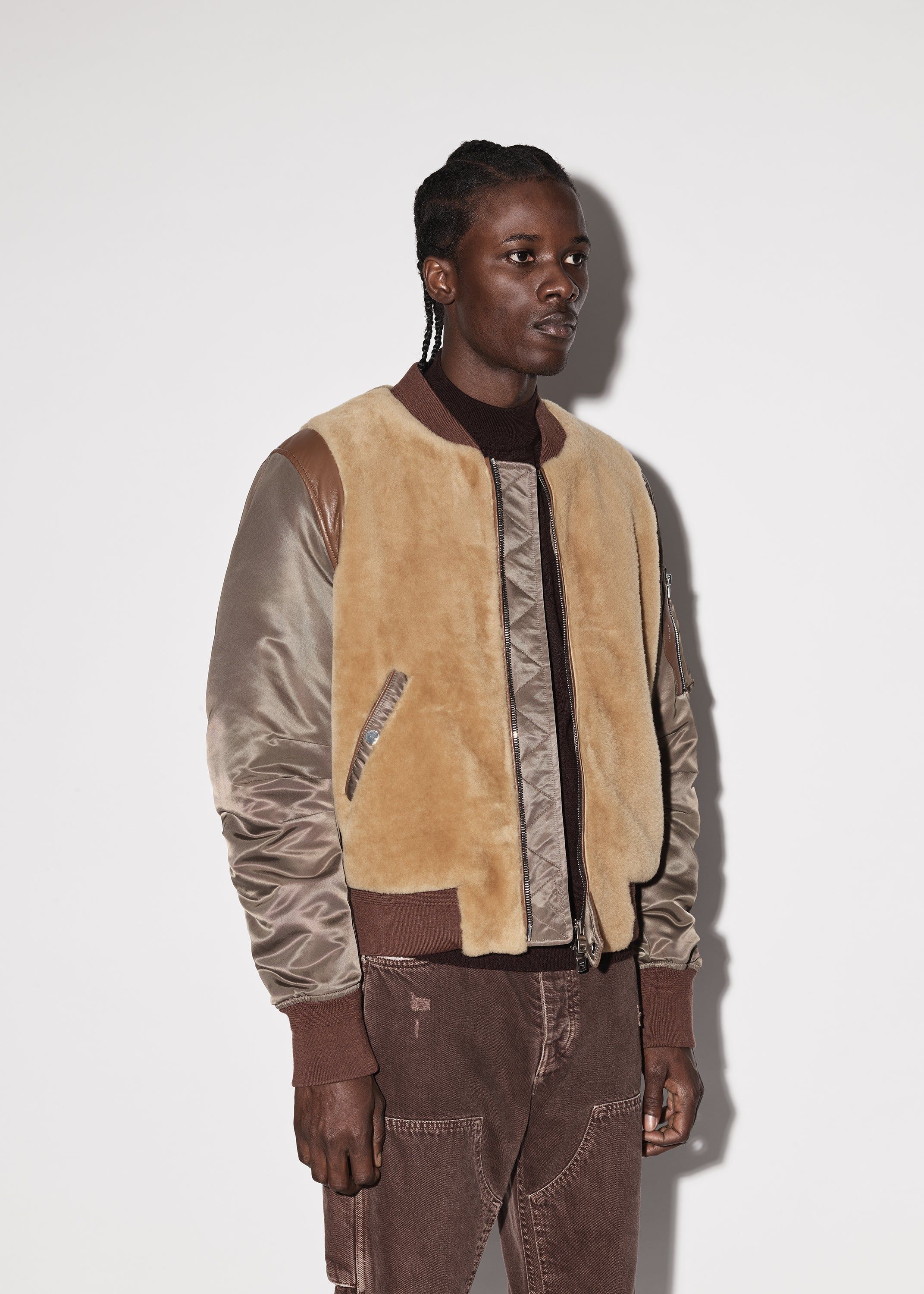 SHEARLING BOMBER JACKET - TAN sold by AMIRI product image thumbnail 5