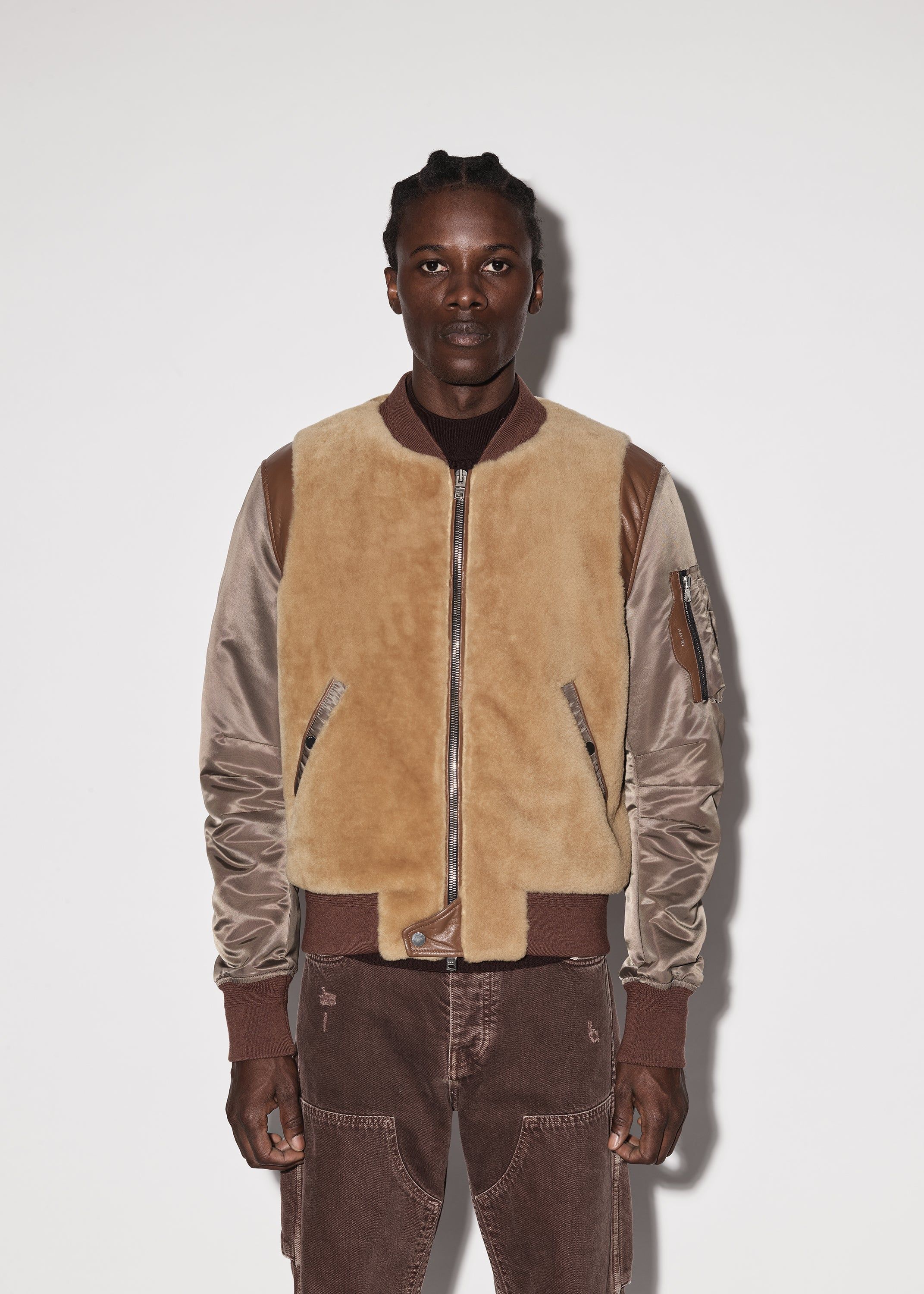 SHEARLING BOMBER JACKET - TAN sold by AMIRI product image thumbnail 2