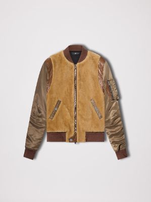 SHEARLING BOMBER JACKET - TAN made by AMIRI
