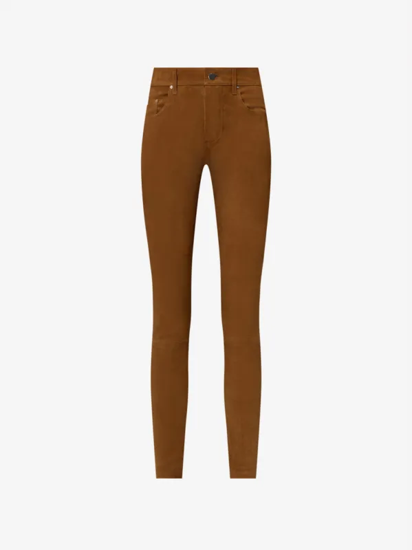 5 POCKET STRETCH LEATHER PANT - TOBACCO made by AMIRI