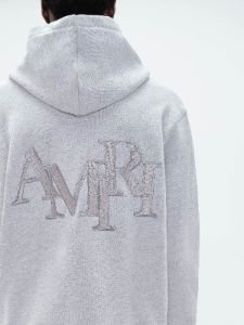 AMIRI STAGGERED HOODIE - HEATHER GREY sold by AMIRI