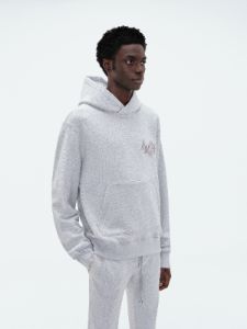AMIRI STAGGERED HOODIE - HEATHER GREY sold by AMIRI