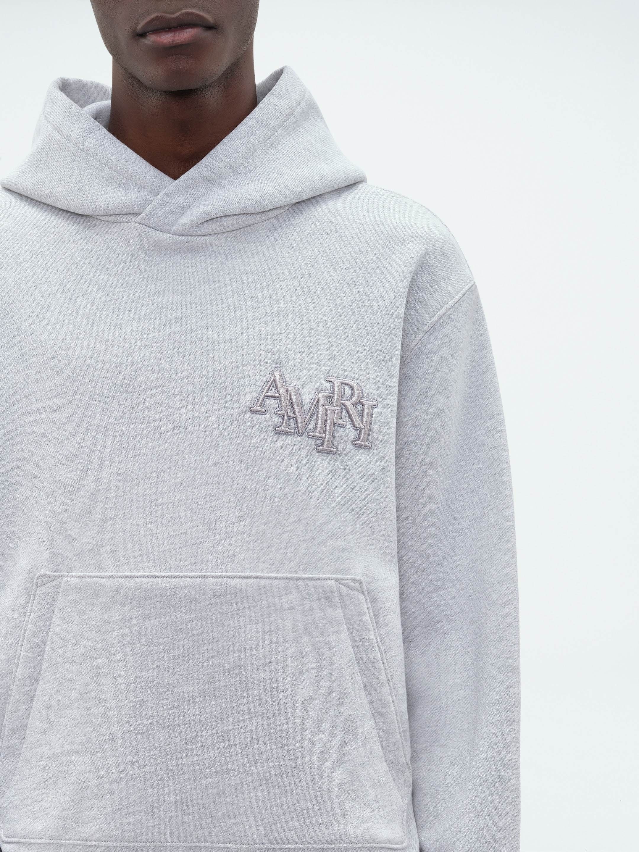 AMIRI STAGGERED HOODIE - HEATHER GREY sold by AMIRI product image thumbnail 5
