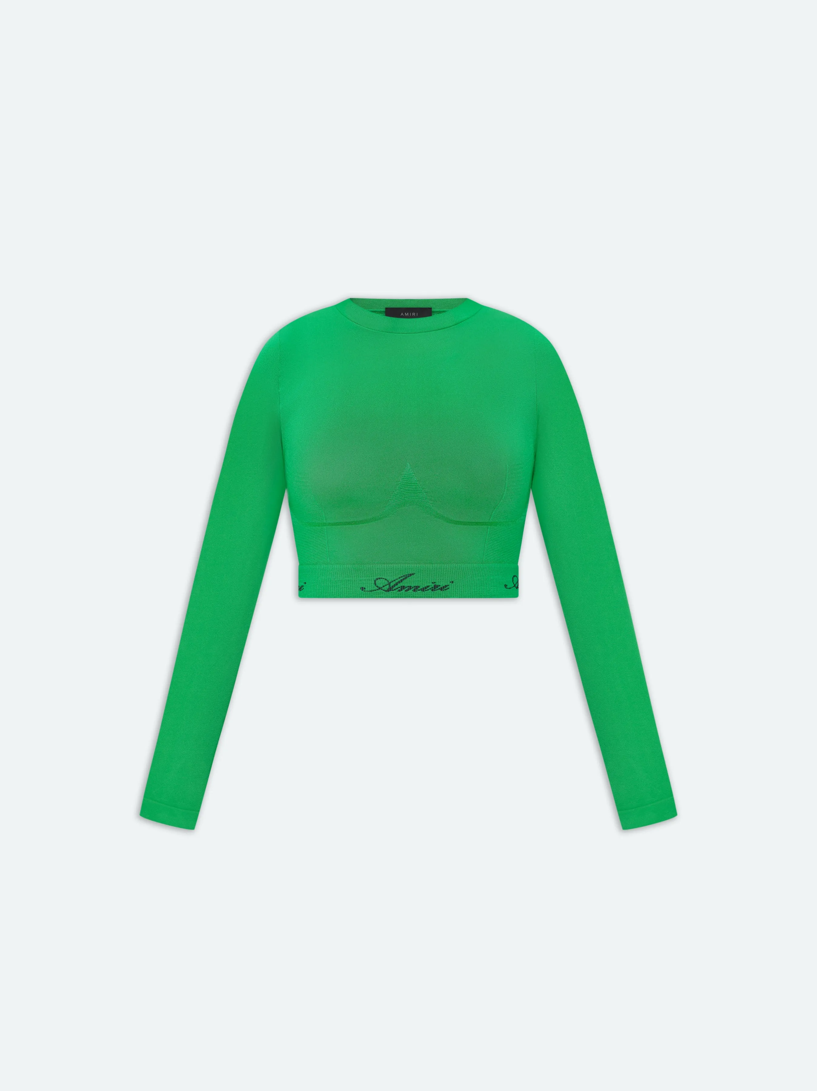 WOMEN - SEAMLESS L/S MOCK NECK TOP - Fern Green sold by AMIRI