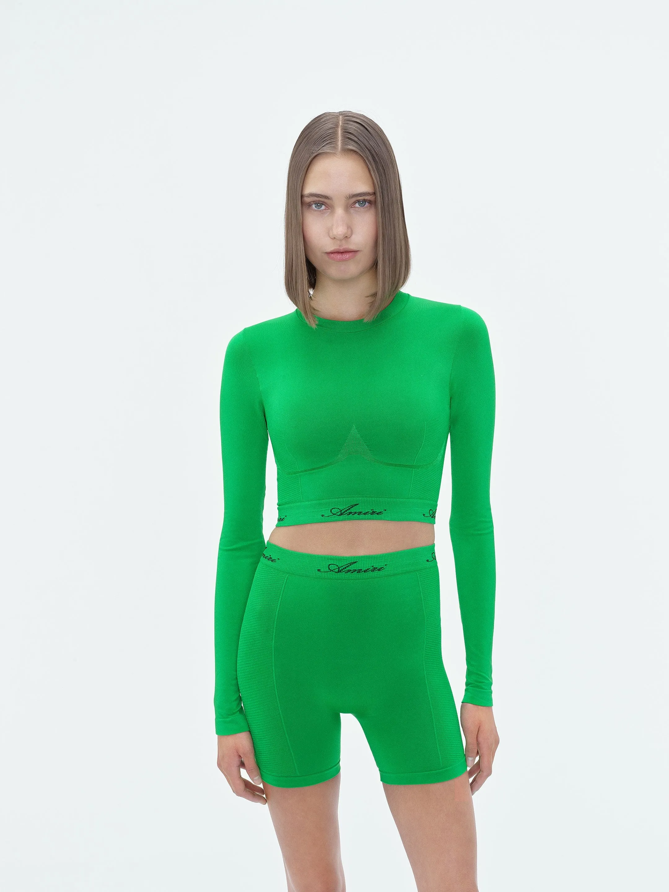 WOMEN - SEAMLESS L/S MOCK NECK TOP - Fern Green sold by AMIRI product image thumbnail 2