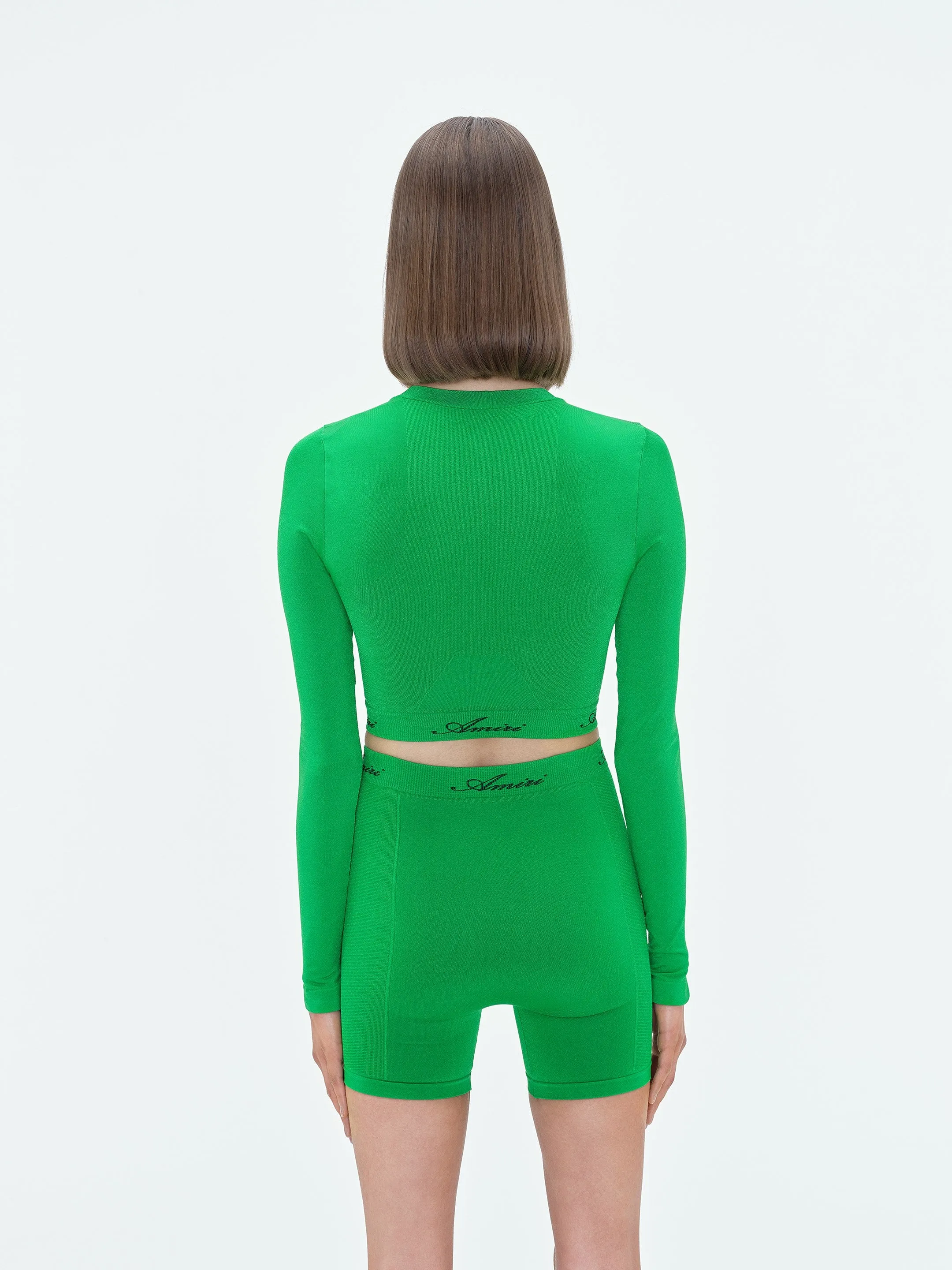 WOMEN - SEAMLESS L/S MOCK NECK TOP - Fern Green sold by AMIRI product image thumbnail 4