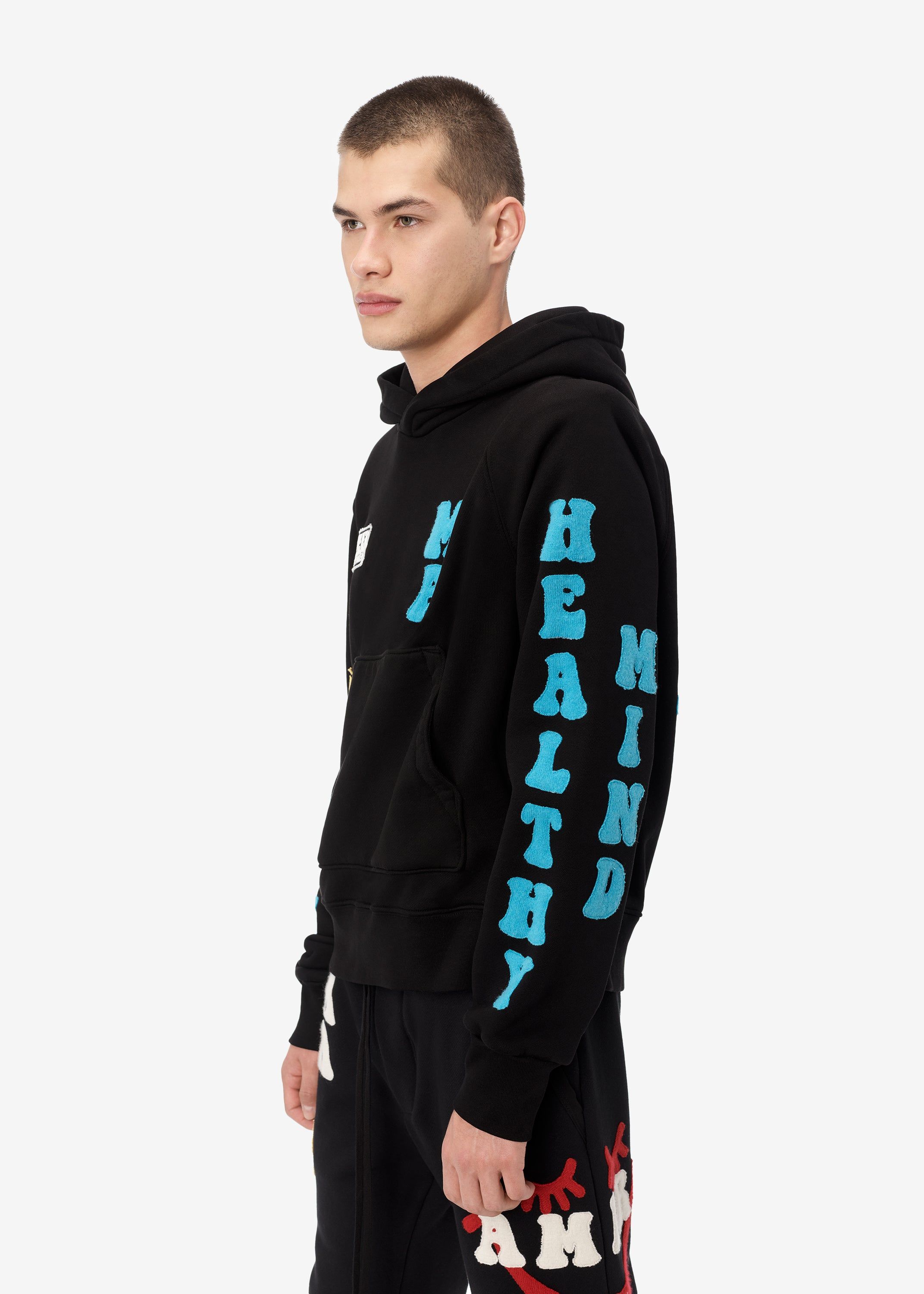 A LOVE MOVEMENT HEALTHY BODY HOODIE - BLACK sold by AMIRI product image thumbnail 3