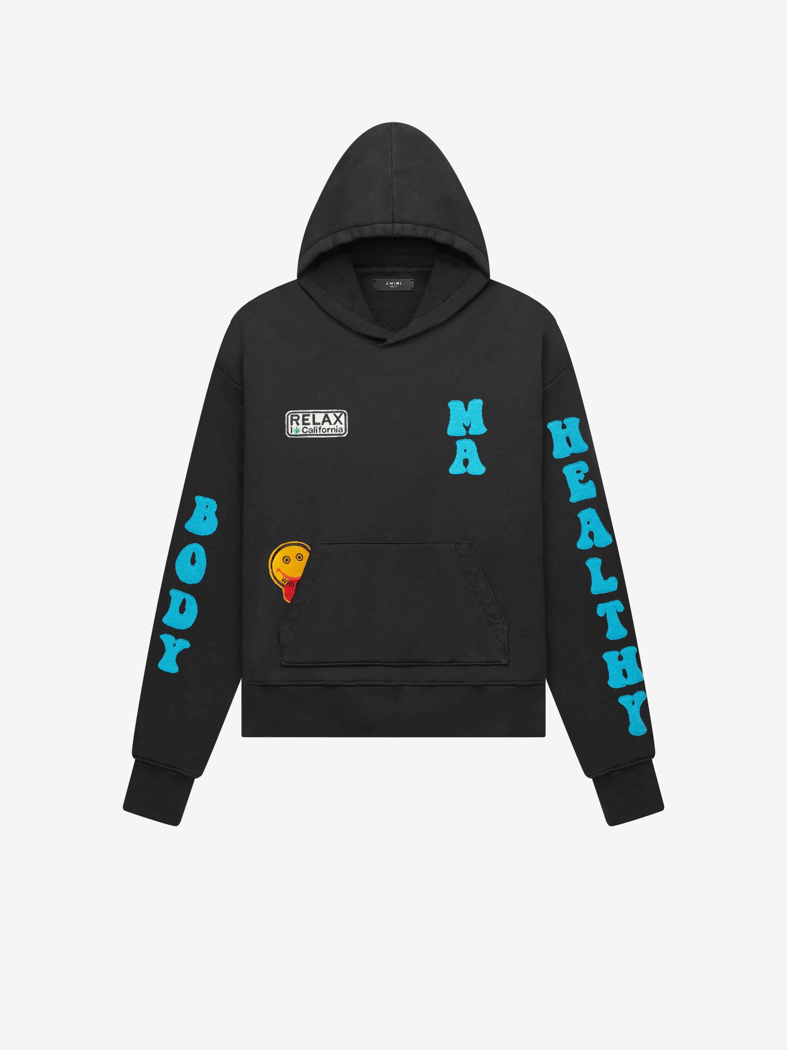 A LOVE MOVEMENT HEALTHY BODY HOODIE - BLACK sold by AMIRI