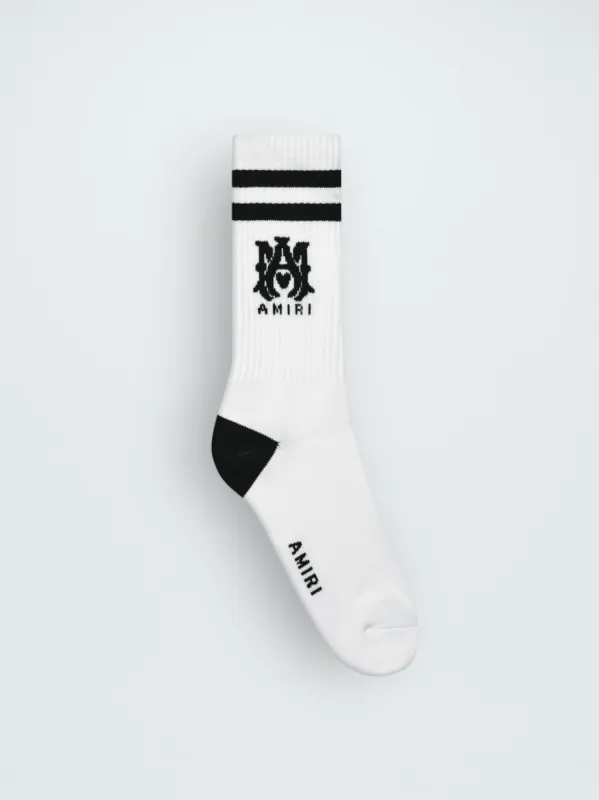 WOMEN - MA TUBE SOCK - WHITE / BLACK made by AMIRI