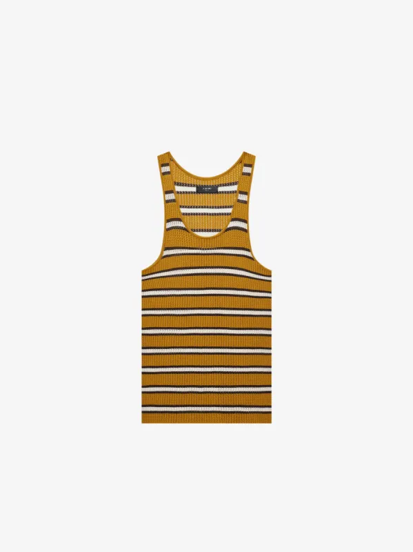 STRIPED TANK TOP - MUSTARD sold by AMIRI