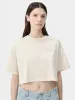 WOMEN - WOMEN'S AMIRI EMBROIDERED CROPPED TEE - Alabaster sold by AMIRI