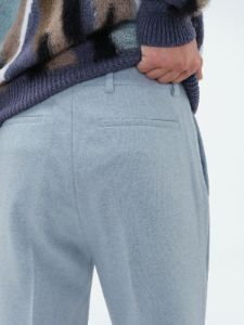 RELAXED TAILORED FLARE PANT - DUSTY BLUE sold by AMIRI