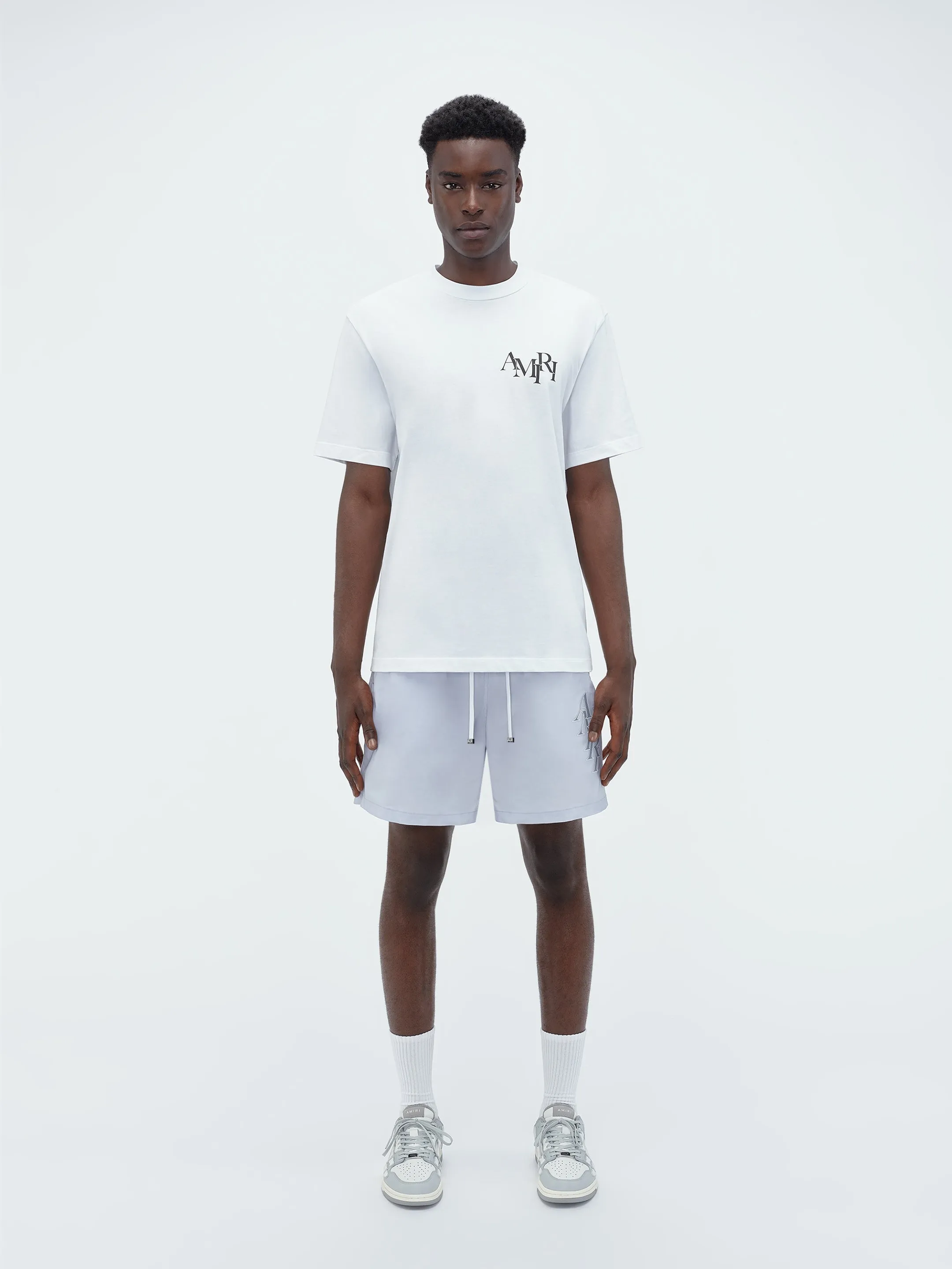 AMIRI STACK LOGO SWIM TRUNK - Gray Dawn sold by AMIRI product image thumbnail 2