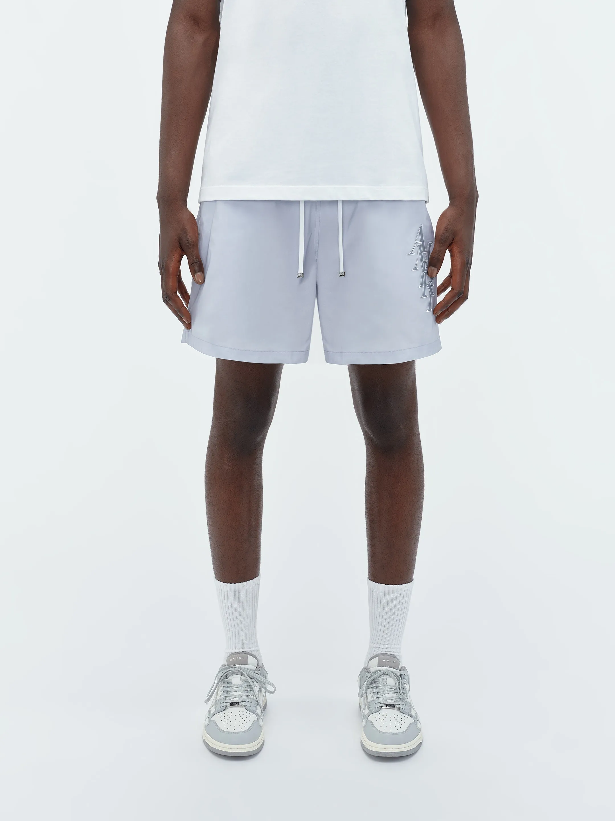 AMIRI STACK LOGO SWIM TRUNK - Gray Dawn sold by AMIRI product image thumbnail 3