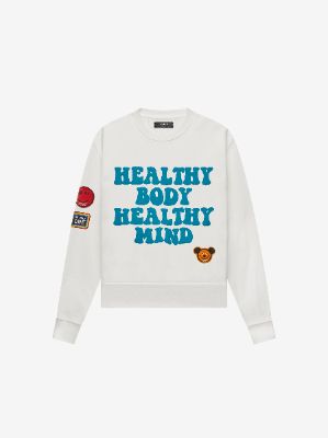 A LOVE MOVEMENT HEALTHY BODY CREW - SNOW made by AMIRI