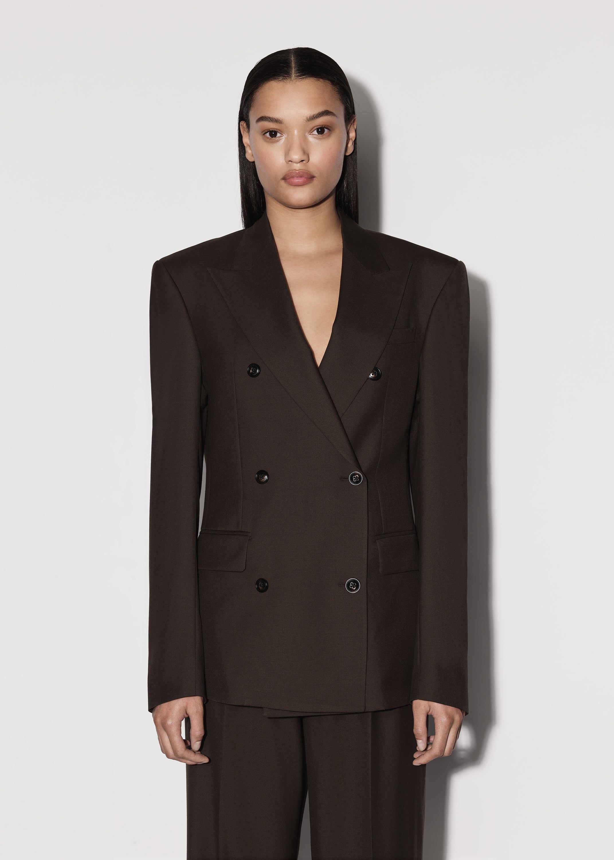 WOMEN - OVERSIZED DOUBLE BREASTED BLAZER - BROWN sold by AMIRI product image thumbnail 3