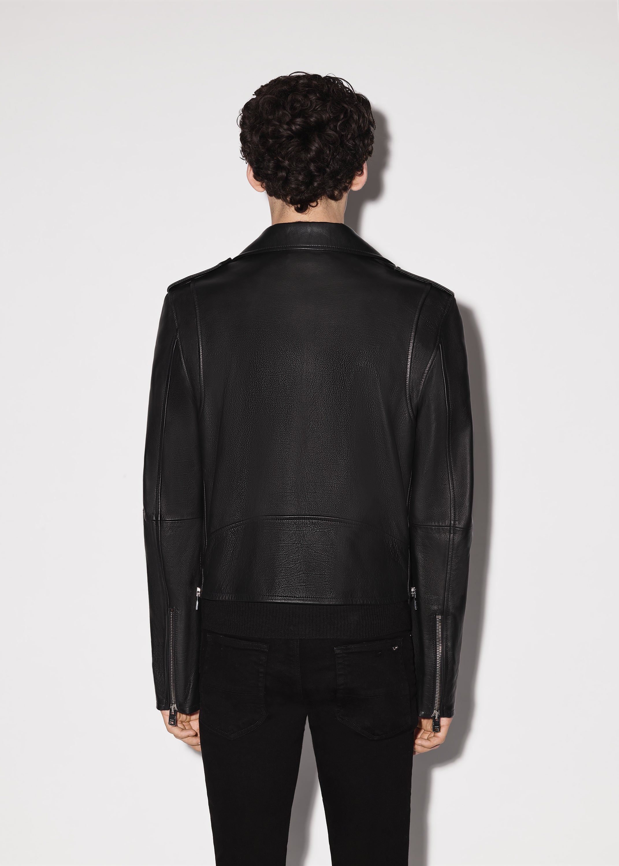 LEATHER BIKER JACKET - BLACK sold by AMIRI product image thumbnail 5