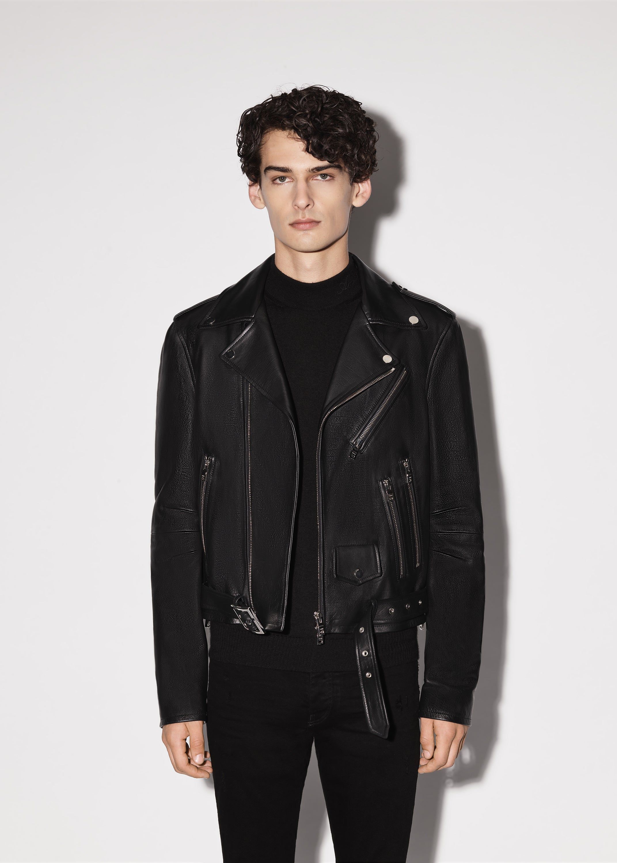 LEATHER BIKER JACKET - BLACK sold by AMIRI product image thumbnail 3