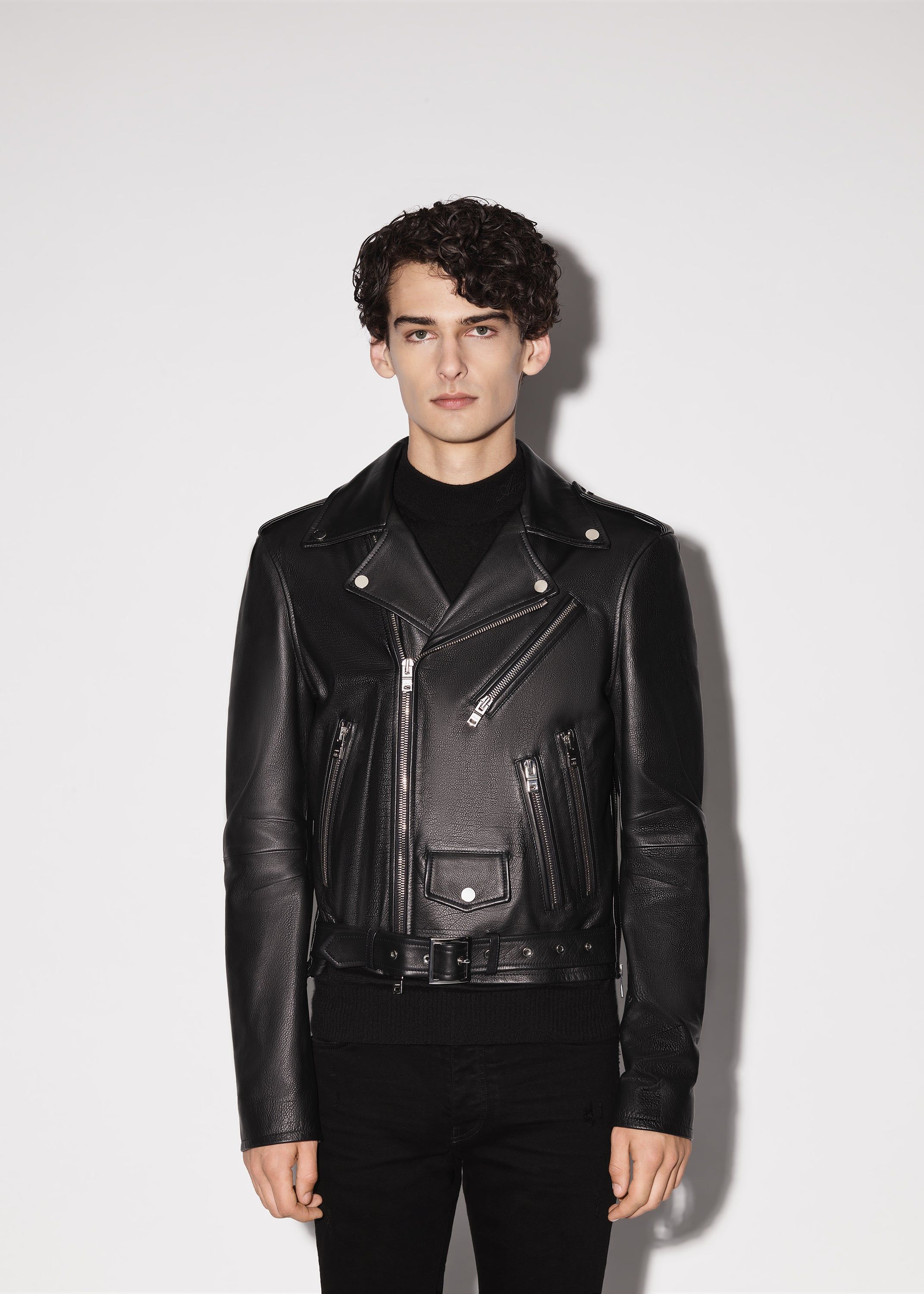 LEATHER BIKER JACKET - BLACK sold by AMIRI product image thumbnail 2
