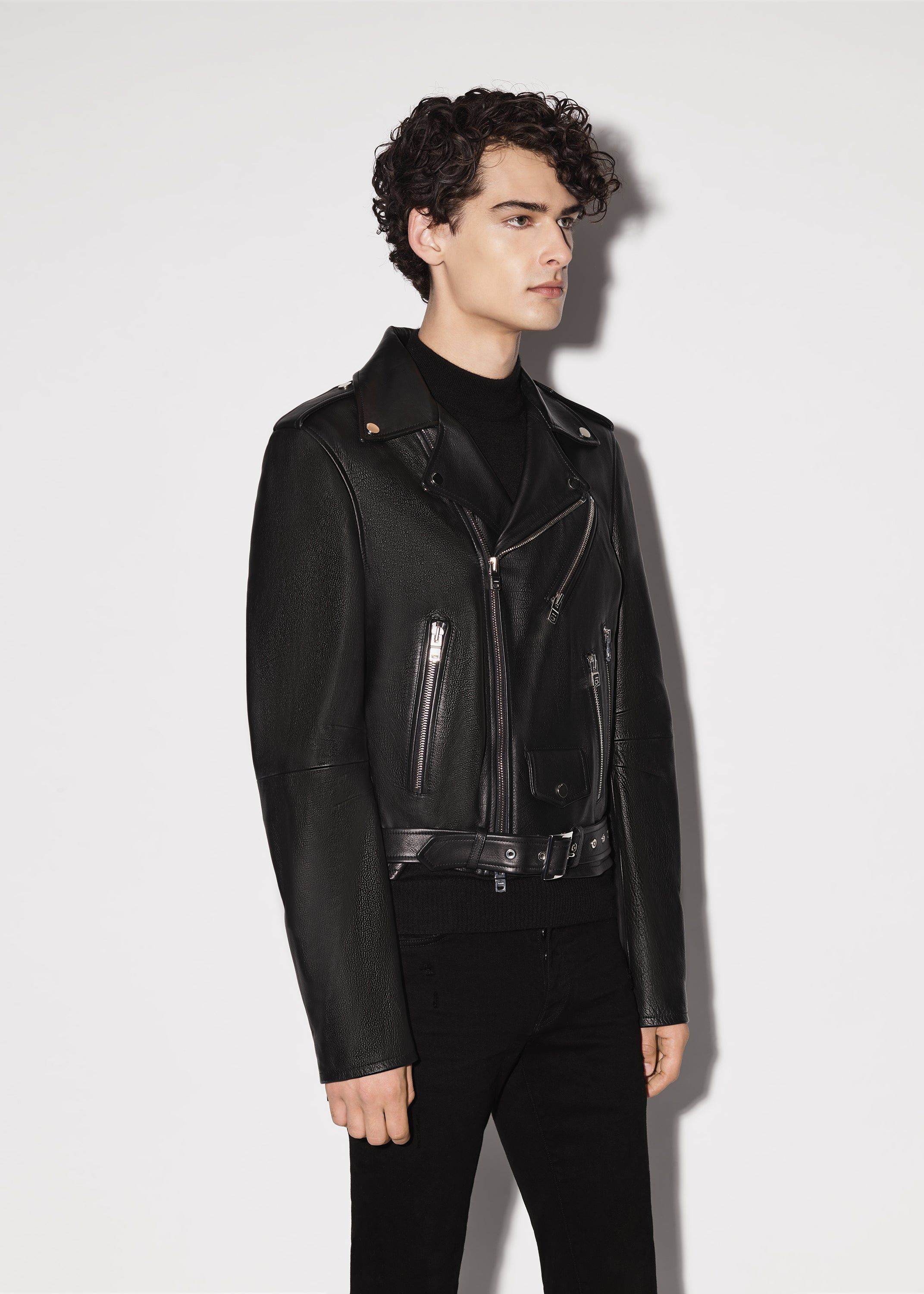 LEATHER BIKER JACKET - BLACK sold by AMIRI product image thumbnail 4