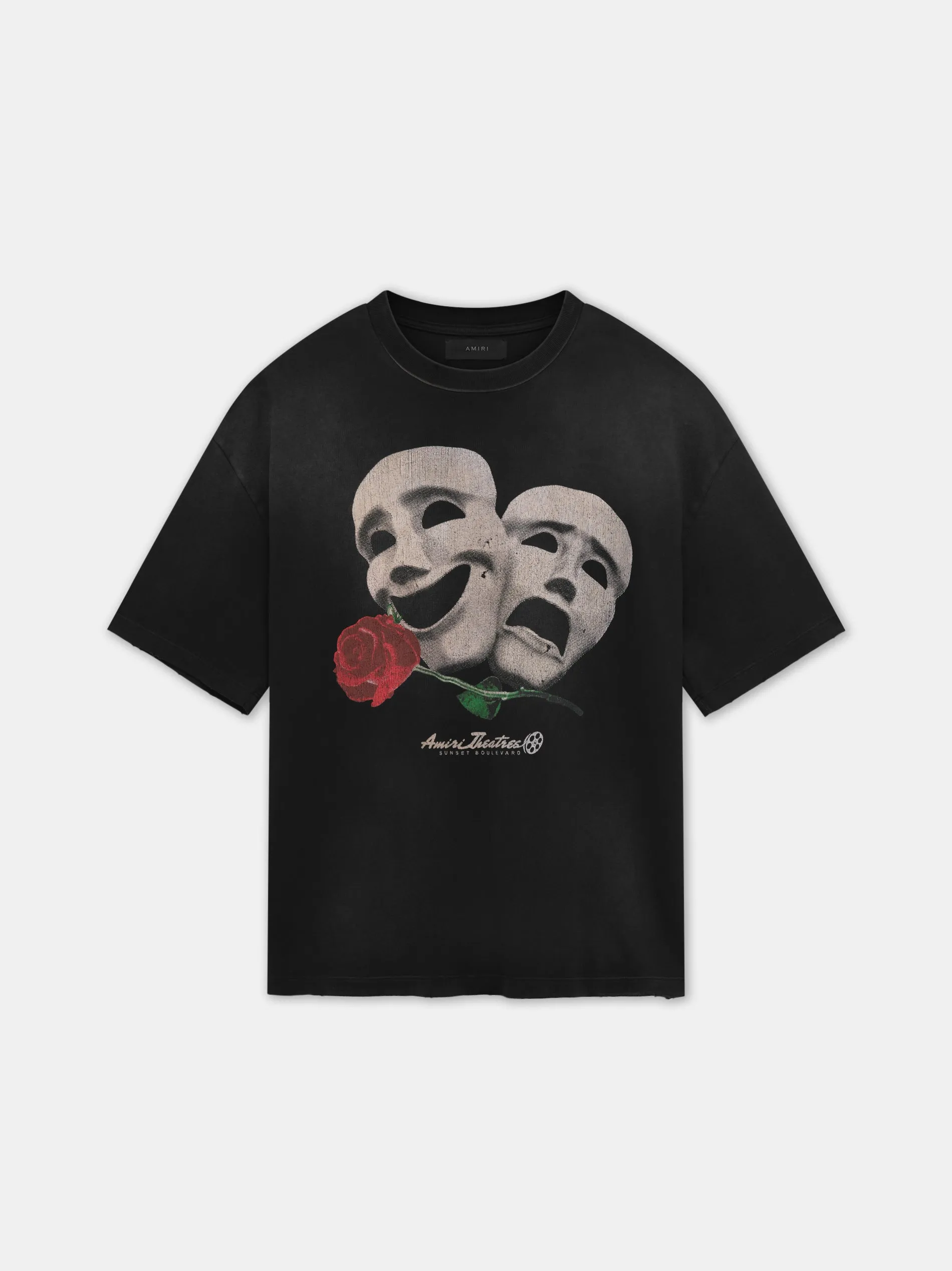 THEATRE MASKS OVERSIZED TEE - Black sold by AMIRI product image thumbnail 5