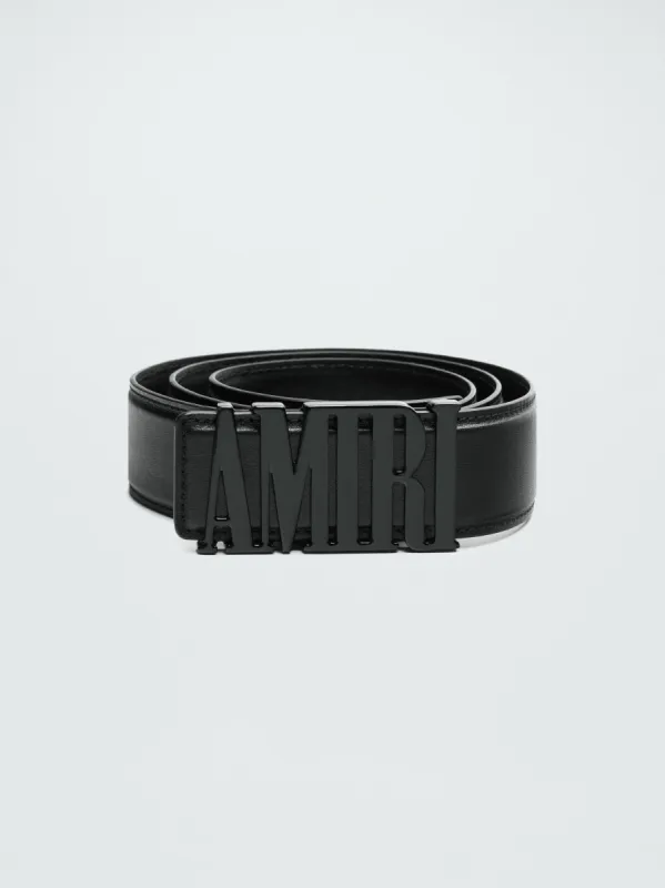 4CM AMIRI NAPPA LEATHER BELT - BLACK sold by AMIRI