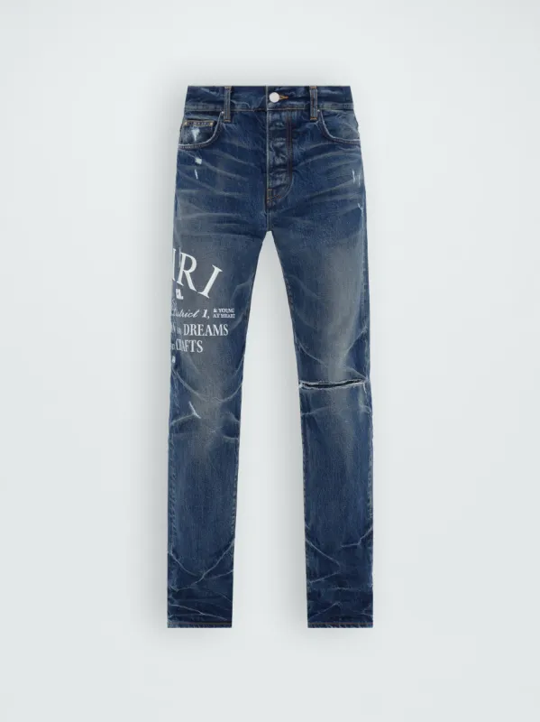 M.A. BAR LOGO STRAIGHT JEAN - AGED BLACK | Parallel