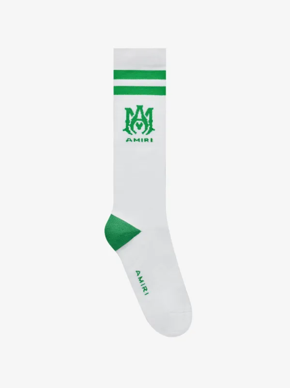 RIBBED M.A. SOCKS - TENNIS GREEN sold by AMIRI