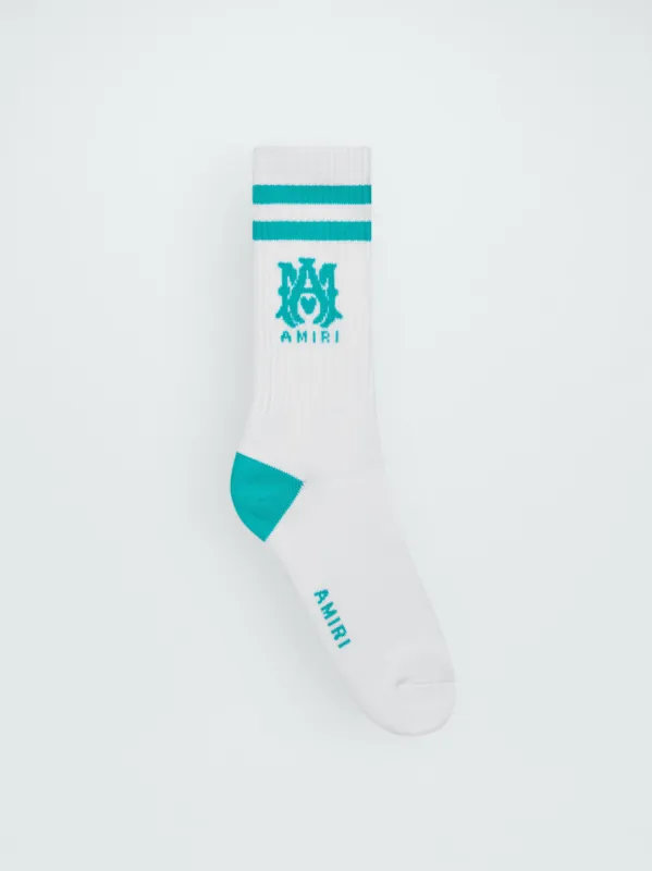 MA TUBE SOCK - WHITE_AQUA made by AMIRI
