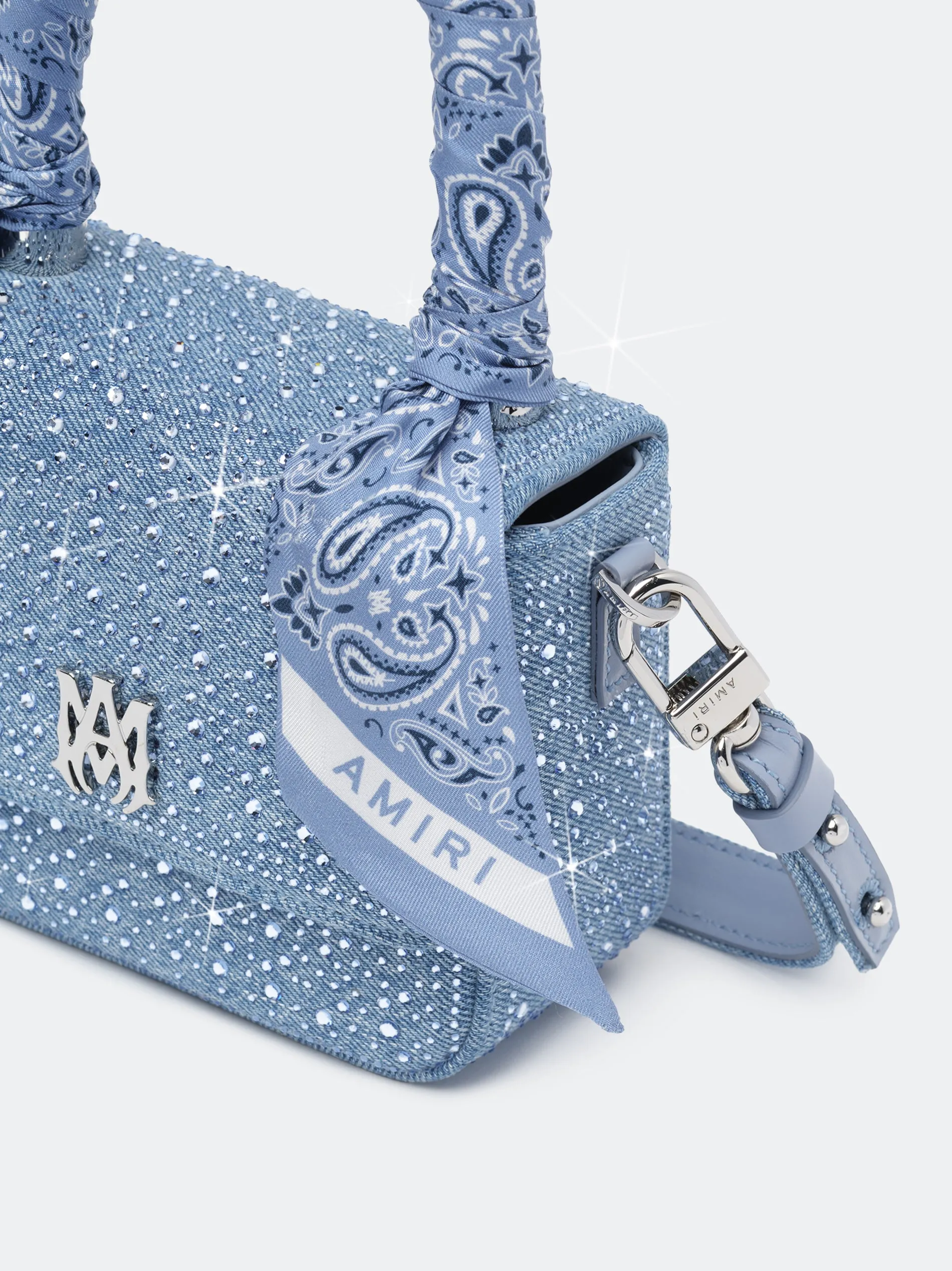 WOMEN - WOMEN'S CRYSTAL DENIM MICRO MA BAG - True Blue sold by AMIRI product image thumbnail 5