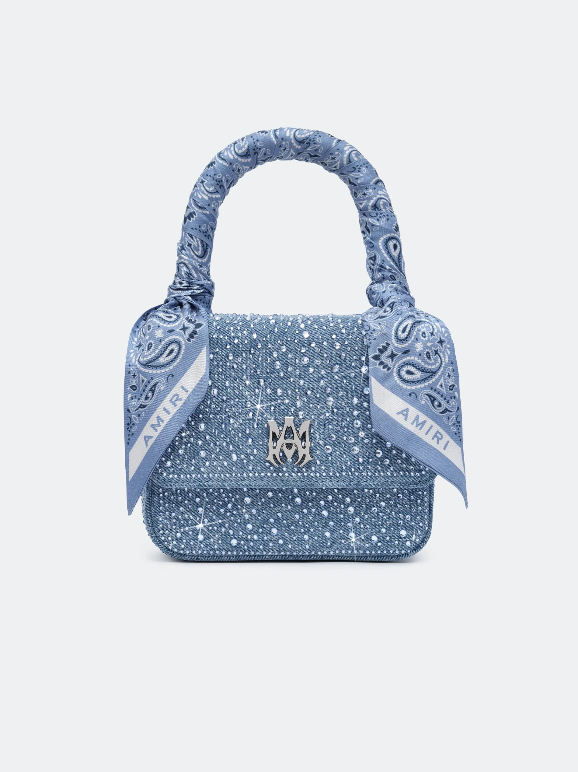 WOMEN - WOMEN'S CRYSTAL DENIM MICRO MA BAG - True Blue sold by AMIRI