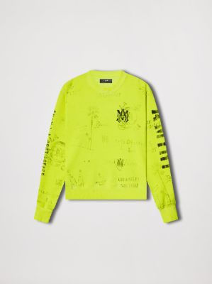 ARMY STENCIL CREW - LIME sold by AMIRI