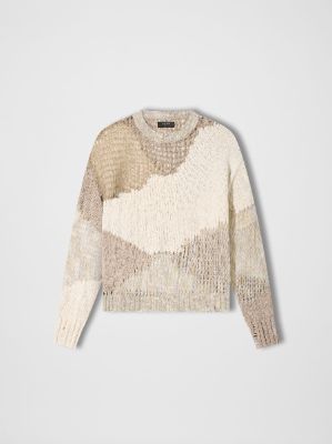 WOMEN - CAMO OVERSIZED CREW - Alabaster sold by AMIRI