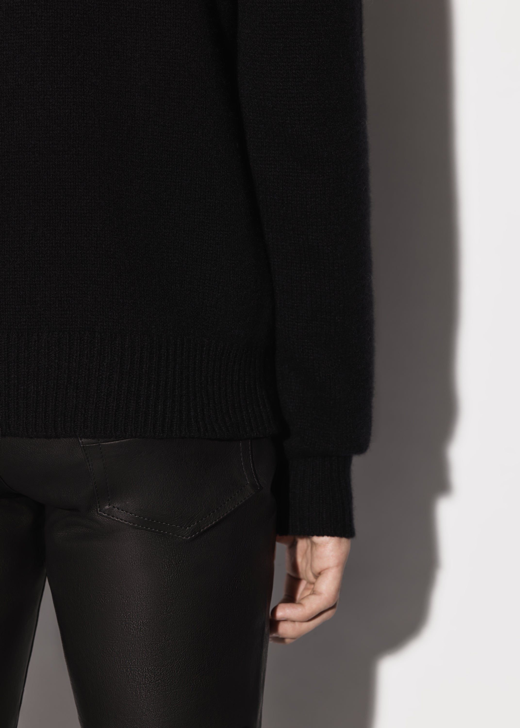 CASHMERE FUNNEL NECK SWEATER - BLACK sold by AMIRI product image thumbnail 8
