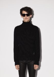 CASHMERE FUNNEL NECK SWEATER -  BLACK sold by AMIRI