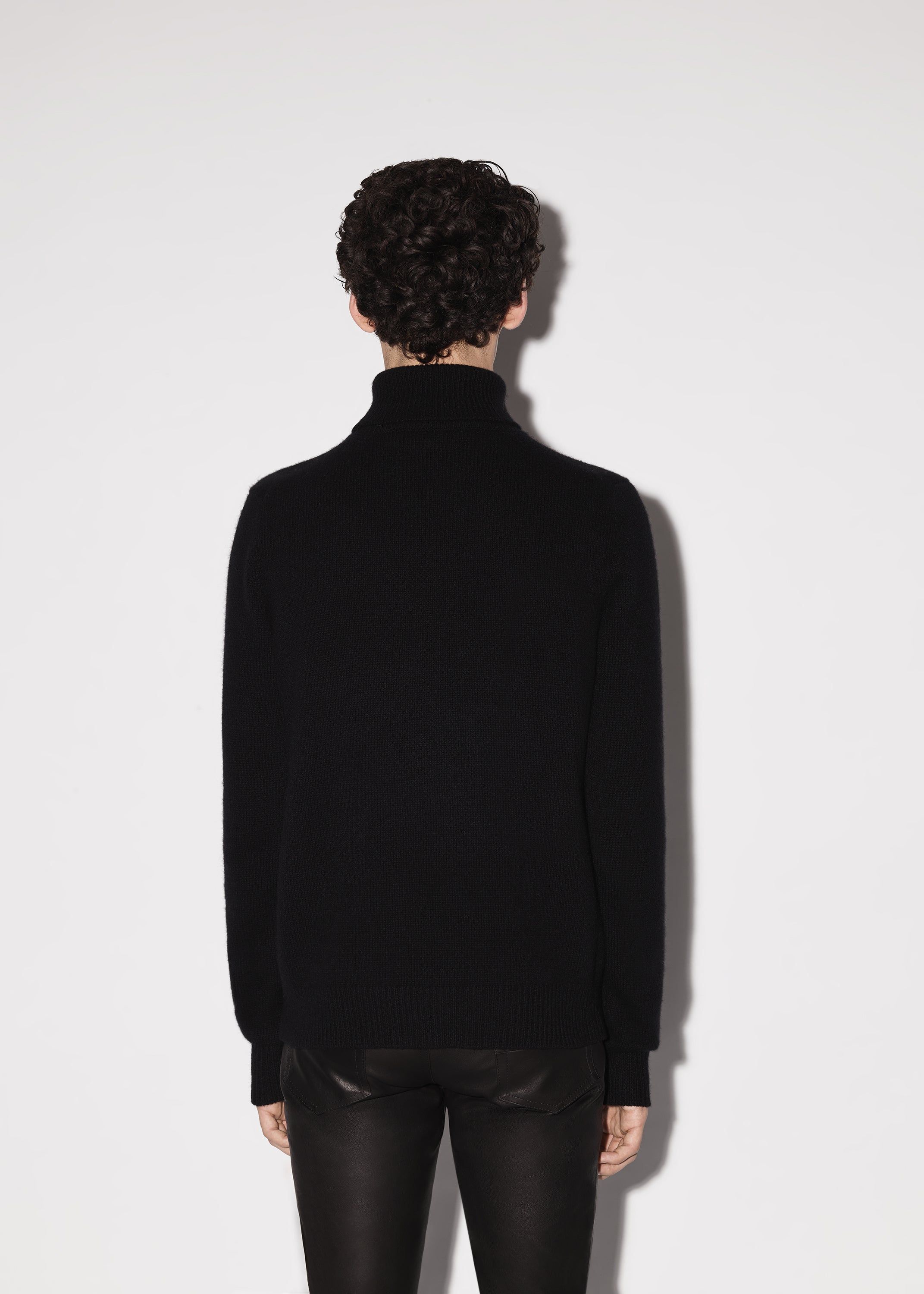 CASHMERE FUNNEL NECK SWEATER - BLACK sold by AMIRI product image thumbnail 4