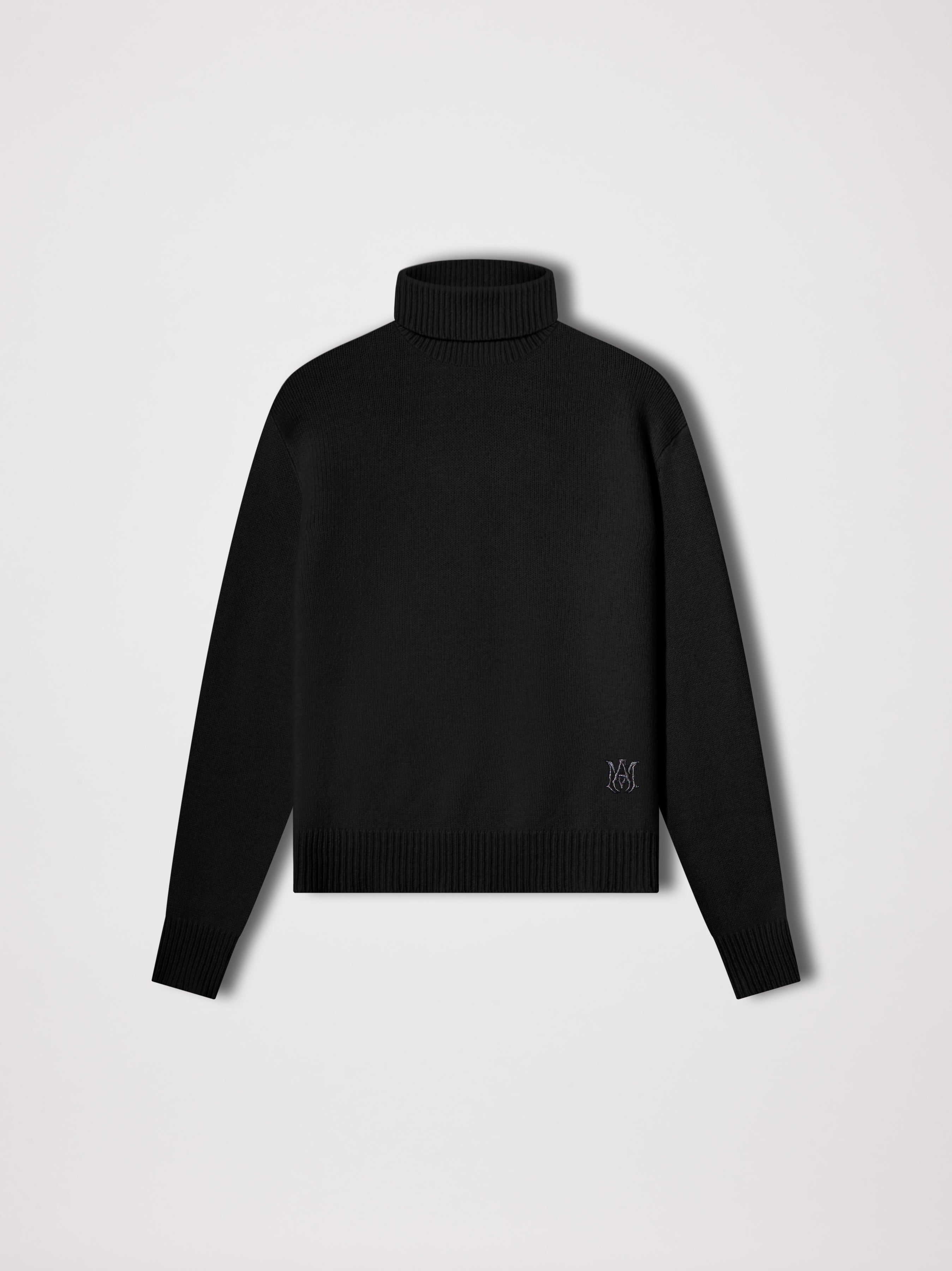 CASHMERE FUNNEL NECK SWEATER - BLACK sold by AMIRI