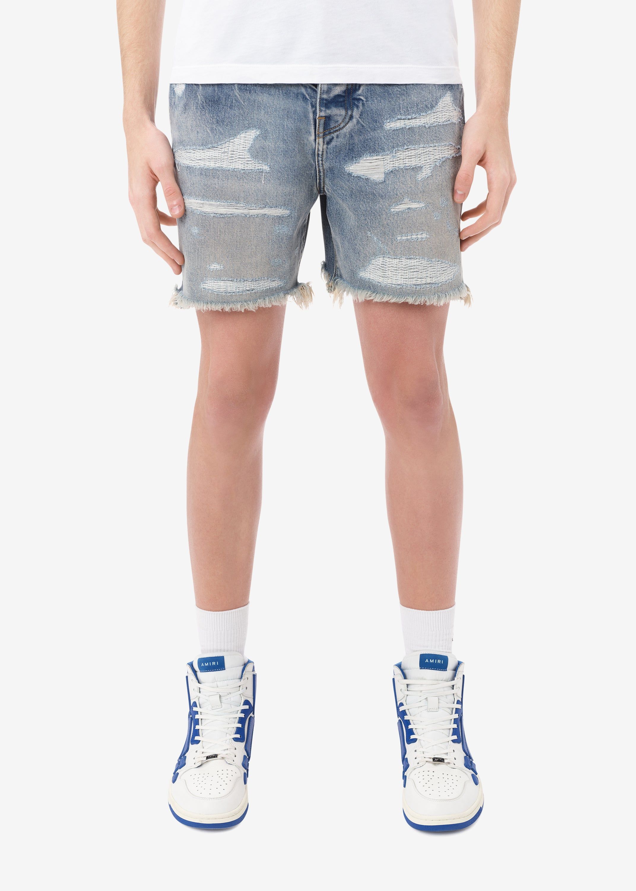 DENIM REPAIR SHORTS - CLAY INDIGO sold by AMIRI product image thumbnail 2